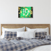 Elegante 19e jaden huwelijksjubileumviering canvas afdruk (Insitu (Slaapkamer))