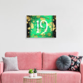 Elegante 19e jaden huwelijksjubileumviering canvas afdruk (Insitu (Woonkamer))