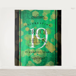 Elegante 19e jubileumviering jade huwelijksjubileu wandkleed