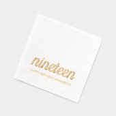 Elegante 19e verjaardag moderne gouden folie serve folie servetten (Links)