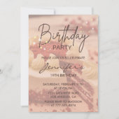 Elegante 19e verjaardag uitnodigingen Cake Chic (Voorkant)