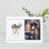 Elegante 1 foto WINTER GROETEN Kerstmis  (Staand voorkant)
