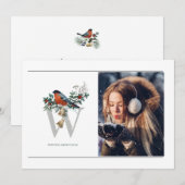 Elegante 1 foto WINTER GROETEN Kerstmis  (Voorkant / Achterkant)