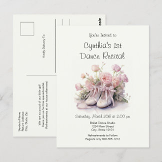 Elegante 1e Ballet Dans Overweging Uitnodiging