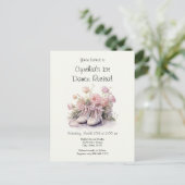 Elegante 1e Ballet Dans Overweging Uitnodiging (Staand voorkant)