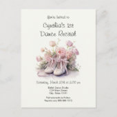 Elegante 1e Ballet Dans Overweging Uitnodiging (Voorkant)