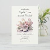 Elegante 1e Ballet Dans Overweging Uitnodiging (Staand voorkant)