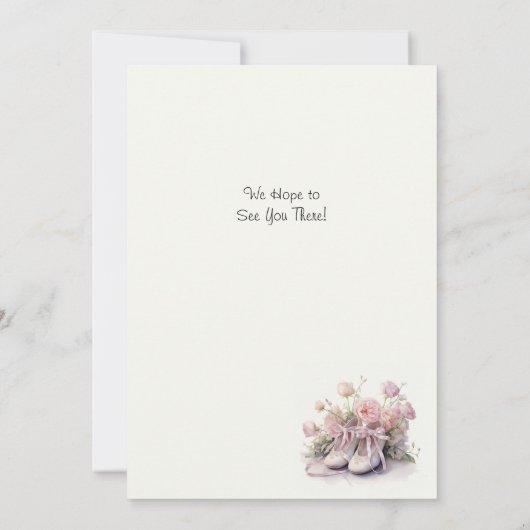 Elegante 1e Ballet Dans Overweging Uitnodiging (Achterkant)