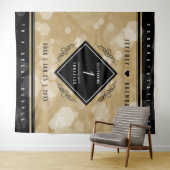 Elegante 1e papieren huwelijksverjaardagviering wandkleed (In Situ (horizontaal))