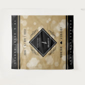 Elegante 1e papieren huwelijksverjaardagviering wandkleed (Voorkant (horizontaal))