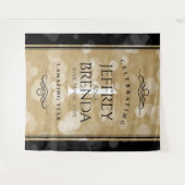 Elegante 1e papieren huwelijksverjaardagviering wandkleed (Voorkant (horizontaal))