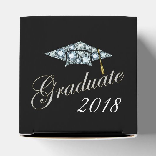 Elegante 2018 Diamond Graduation Cap Bedankdoosjes (Bovenkant)