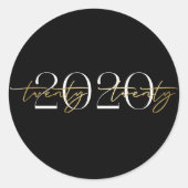Elegante 2020 Afstuderen Sticker (Voorkant)