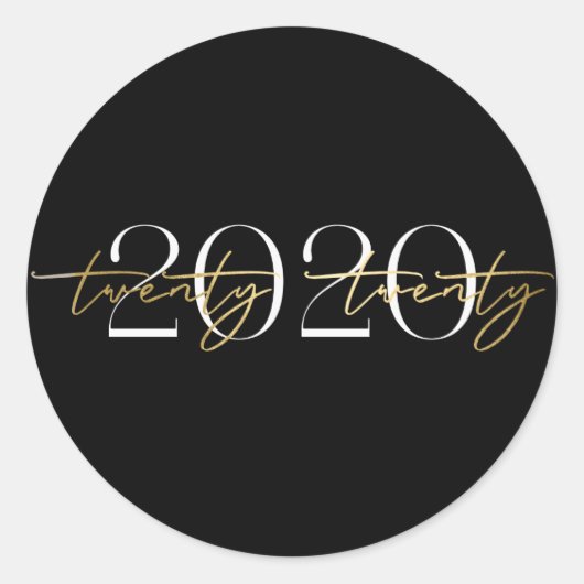Elegante 2020 Afstuderen Sticker (Voorkant)