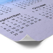 Elegante 2024 Kalender Strand Achtergrond | POSTER (Hoek)