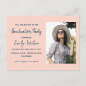 Elegante 2025 GRAD 2 Foto Afstudeer aankondiging Briefkaart (Achterkant)