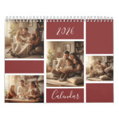 Elegante 2026 gezinsfotokalender kalender (Hoes)