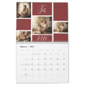 Elegante 2026 gezinsfotokalender kalender (Feb 2027)