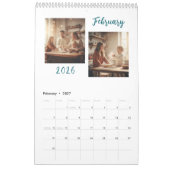 Elegante 2026 gezinsfotokalender kalender (Feb 2027)