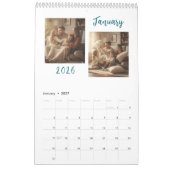 Elegante 2026 gezinsfotokalender kalender (Jan 2027)