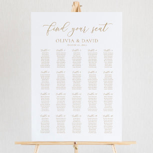 Elegante 20 Tafels Vind Je Plaats Zitplaatsenkaart Poster