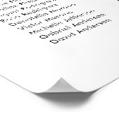 Elegante 20 tafels Vind uw zitplaatskaart Poster (Hoek)