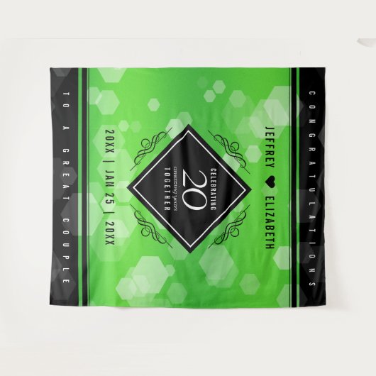 Elegante 20e Smaragd Huwelijksverjaardag Wandkleed