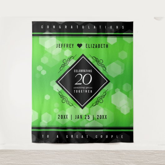 Elegante 20e Smaragd Huwelijksverjaardag Wandkleed