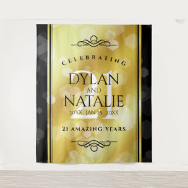 Elegante 21e koperen huwelijksjubileumviering wandkleed