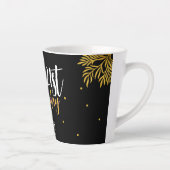 Elegante 21e verjaardag gouden gebladerte fotofees latte mok (Rechts)