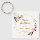 Elegante 21e Verjaardagsfeestje Favor Sleutelhange Sleutelhanger (Voorkant)