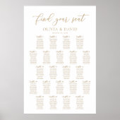 Elegante 22 tafels Vind uw zitplaatskaart Poster (Voorkant)