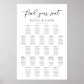 Elegante 22 tafels Vind uw zitplaatskaart Poster (Voorkant)