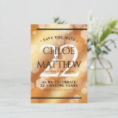 Elegante 22e koperen huwelijksjubileum save the date (Staand voorkant)