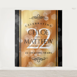 Elegante 22e koperen huwelijksjubileum wandkleed