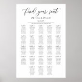 Elegante 23 tafels Vind uw zitplaatskaart Poster (Voorkant)