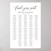 Elegante 23 tafels Vind uw zitplaatskaart Poster (Voorkant)