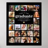 Elegante 24 foto-collage afstudeerposter poster (Voorkant)