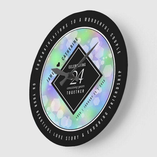 Elegante 24e Opal Huwelijksjubileumviering Grote Klok (Hoek)