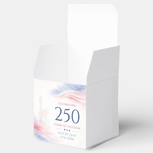 Elegante 250ste Amerikaanse Onafhankelijkheidsdag Bedankdoosjes (Geopend)