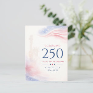 Elegante 250ste Amerikaanse Onafhankelijkheidsdag  Feestdagenkaart