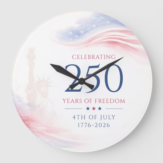 Elegante 250ste Amerikaanse Onafhankelijkheidsdag Grote Klok (Voorkant)