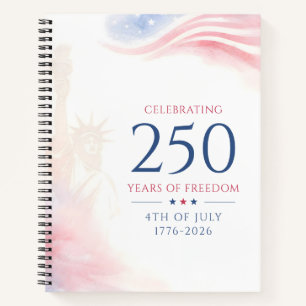 Elegante 250ste Amerikaanse Onafhankelijkheidsdag  Notitieboek