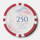 Elegante 250ste Amerikaanse Onafhankelijkheidsdag Poker Chips (Voorkant)