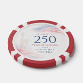 Elegante 250ste Amerikaanse Onafhankelijkheidsdag Poker Chips (Enkel)