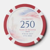 Elegante 250ste Amerikaanse Onafhankelijkheidsdag Poker Chips (Achterkant)