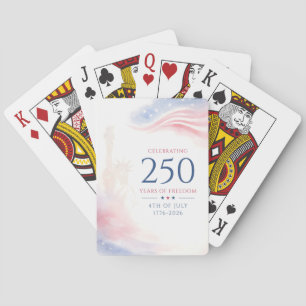 Elegante 250ste Amerikaanse Onafhankelijkheidsdag Pokerkaarten