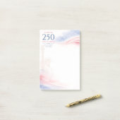 Elegante 250ste Amerikaanse Onafhankelijkheidsdag Post-it® Notes (Op bureau)