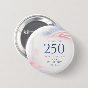 Elegante 250ste Amerikaanse Onafhankelijkheidsdag Ronde Button 5,7 Cm