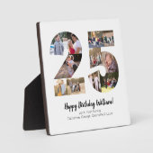 Elegante 25-nummer-fotocollage aangepaste groet fotoplaat (Voorkant)